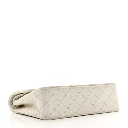 Chanel Lambskin Quilted Medium Double Flap White 4 of 15