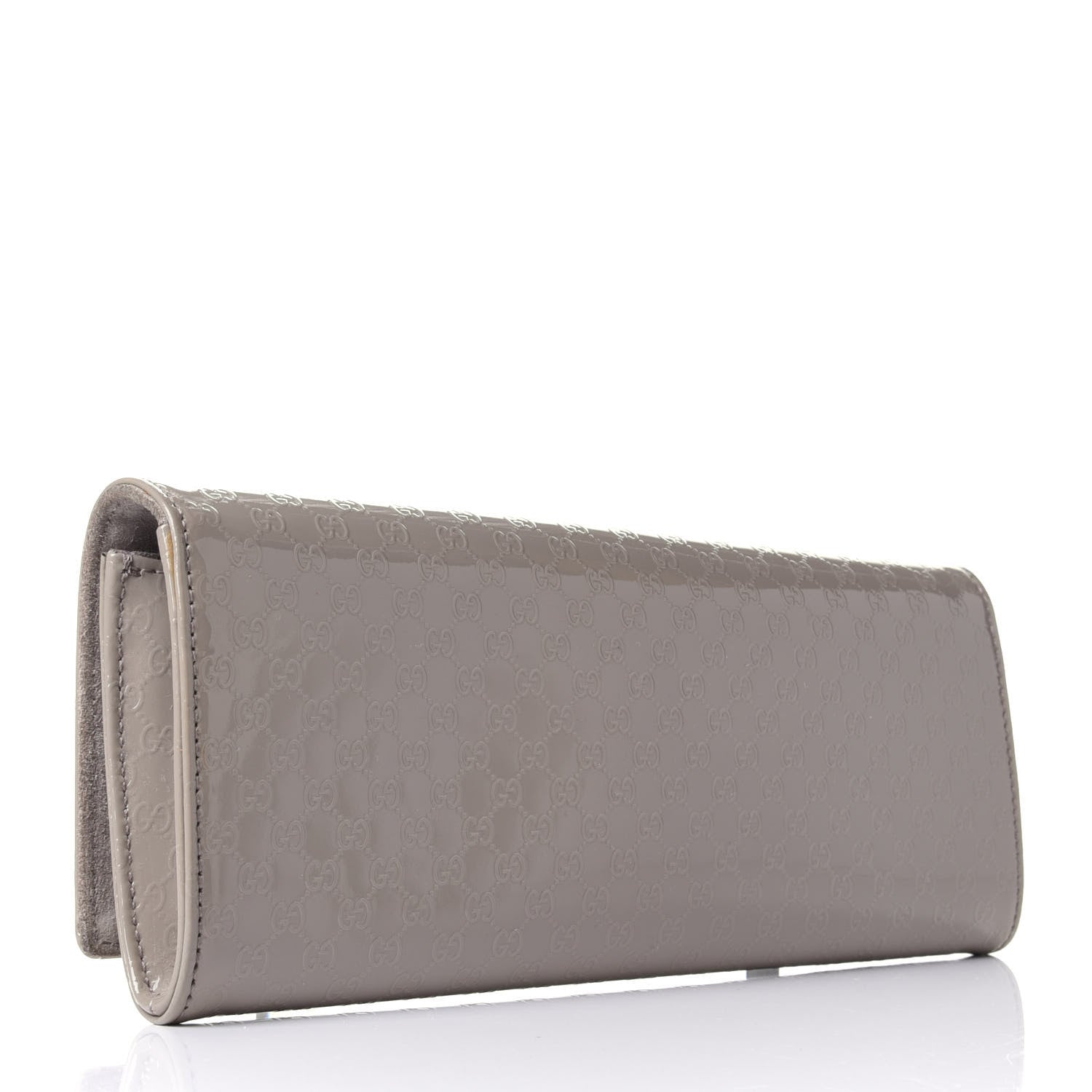 Gucci Patent Microguccissima Small Broadway Clutch Grey 3 of 7