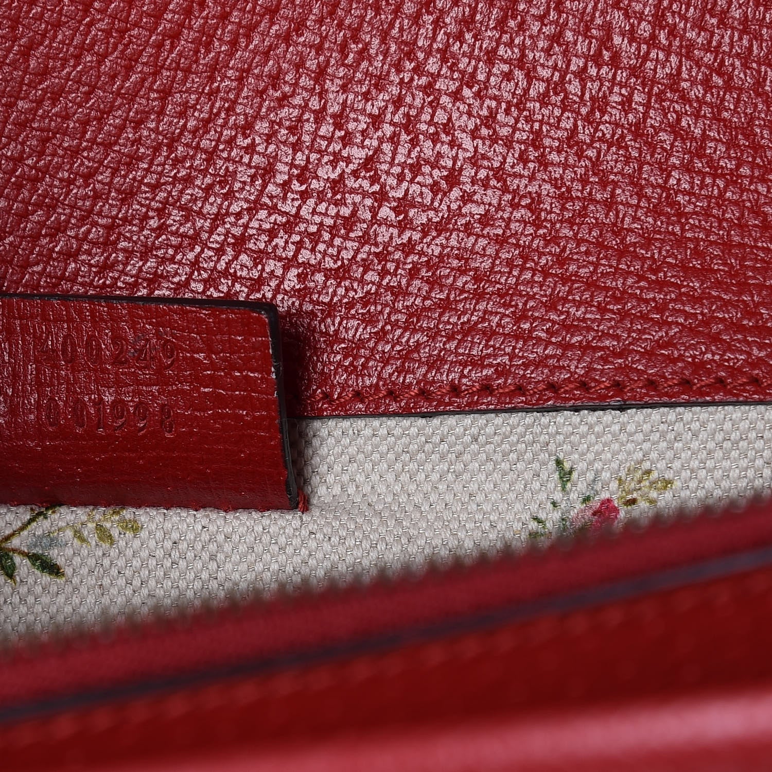 Gucci Calfskin Web Floral Embroidered Small Dionysus Shoulder Bag Hibiscus Red 7 of 9