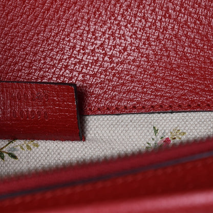 Gucci Calfskin Web Floral Embroidered Small Dionysus Shoulder Bag Hibiscus Red 7 of 9