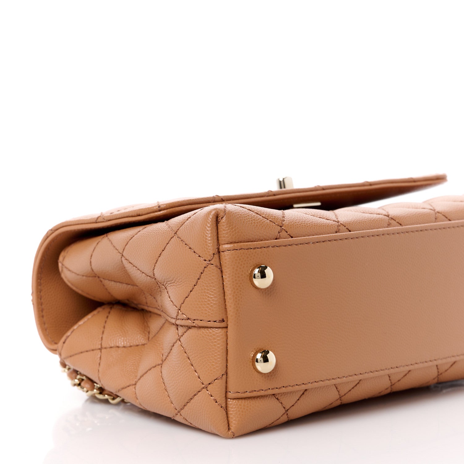 Chanel Caviar Quilted Mini Coco Handle Flap Brown 10 of 13