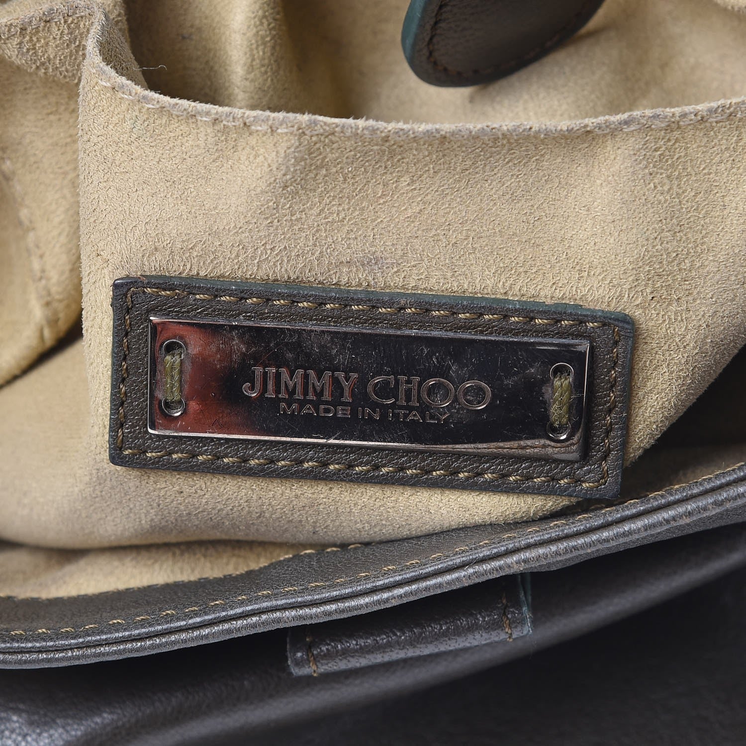 Jimmy Choo Goatskin Small Becka Biker Crossbody Bag Green 6 of 24