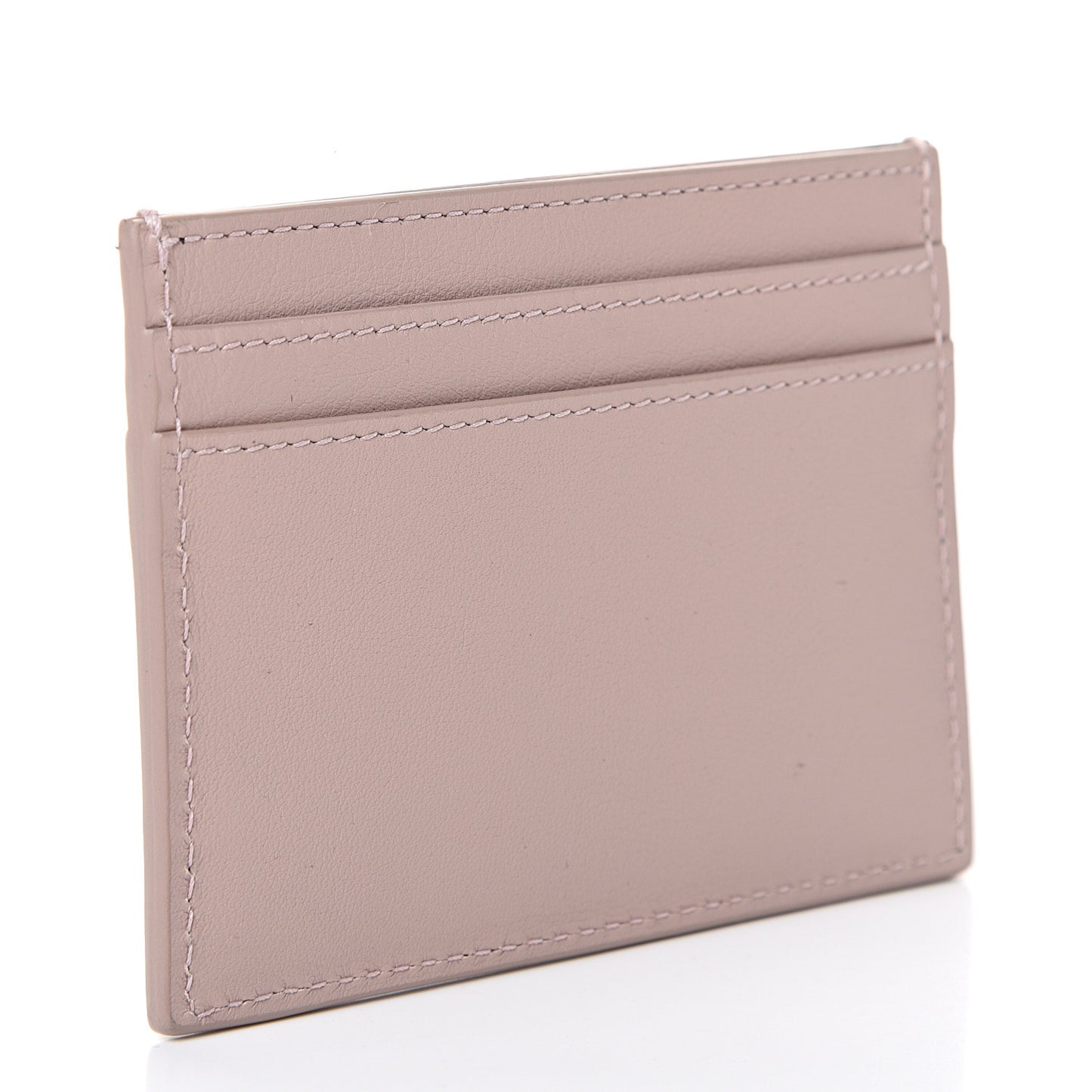 Calfskin Monogram Credit Card Case Pale Pink