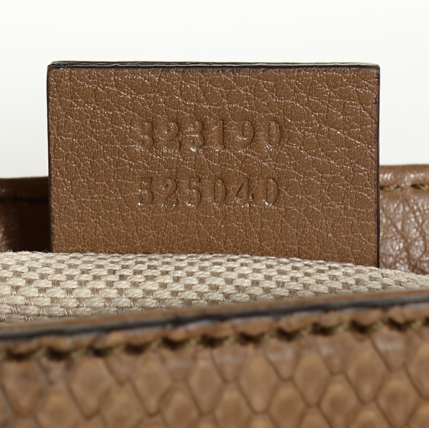 Python Small Soho Flap Crossbody Beige