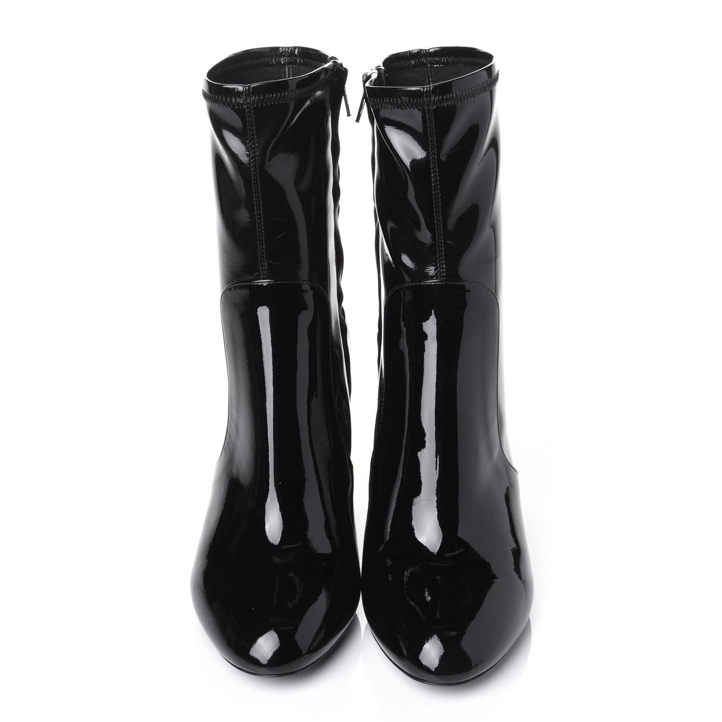 Patent Silhouette Ankle Boots 38.5 Black