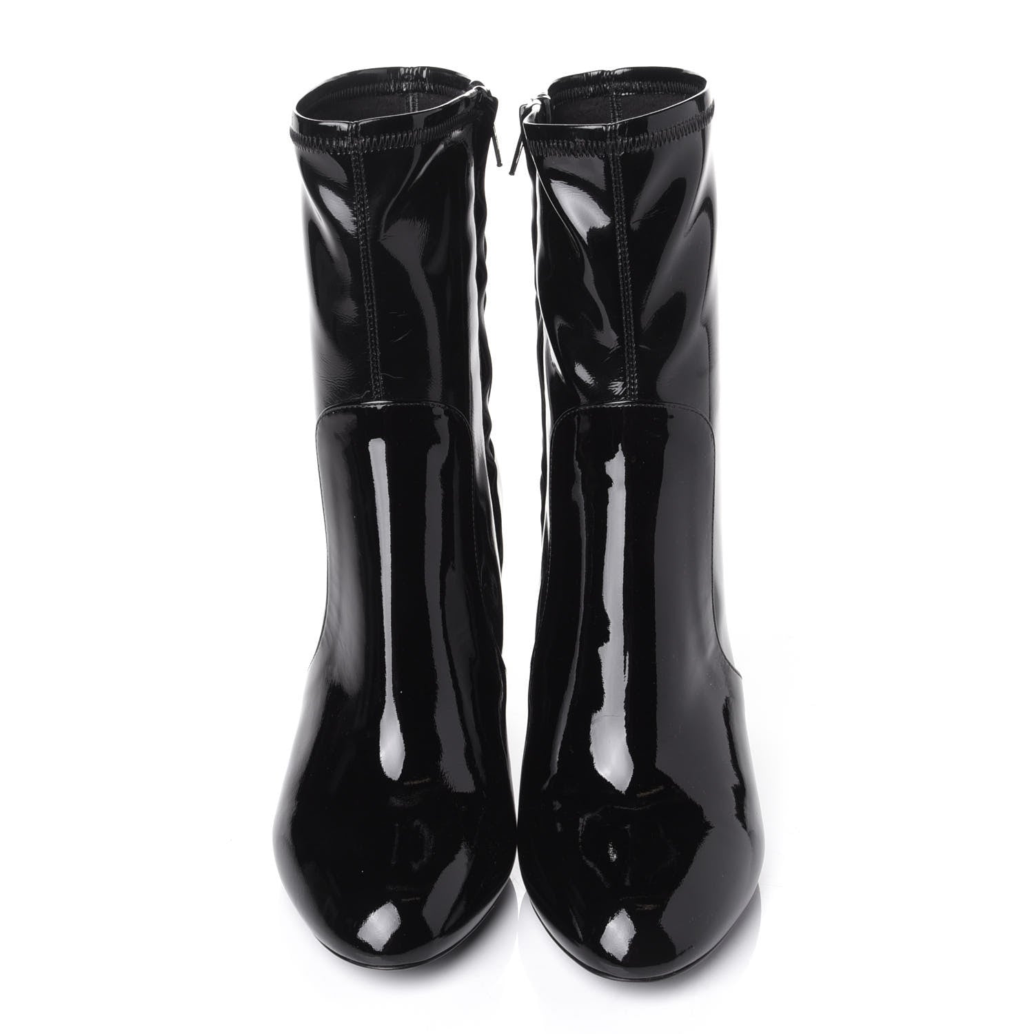 Louis Vuitton Patent Silhouette Ankle Boots 38.5 Black 5 of 10