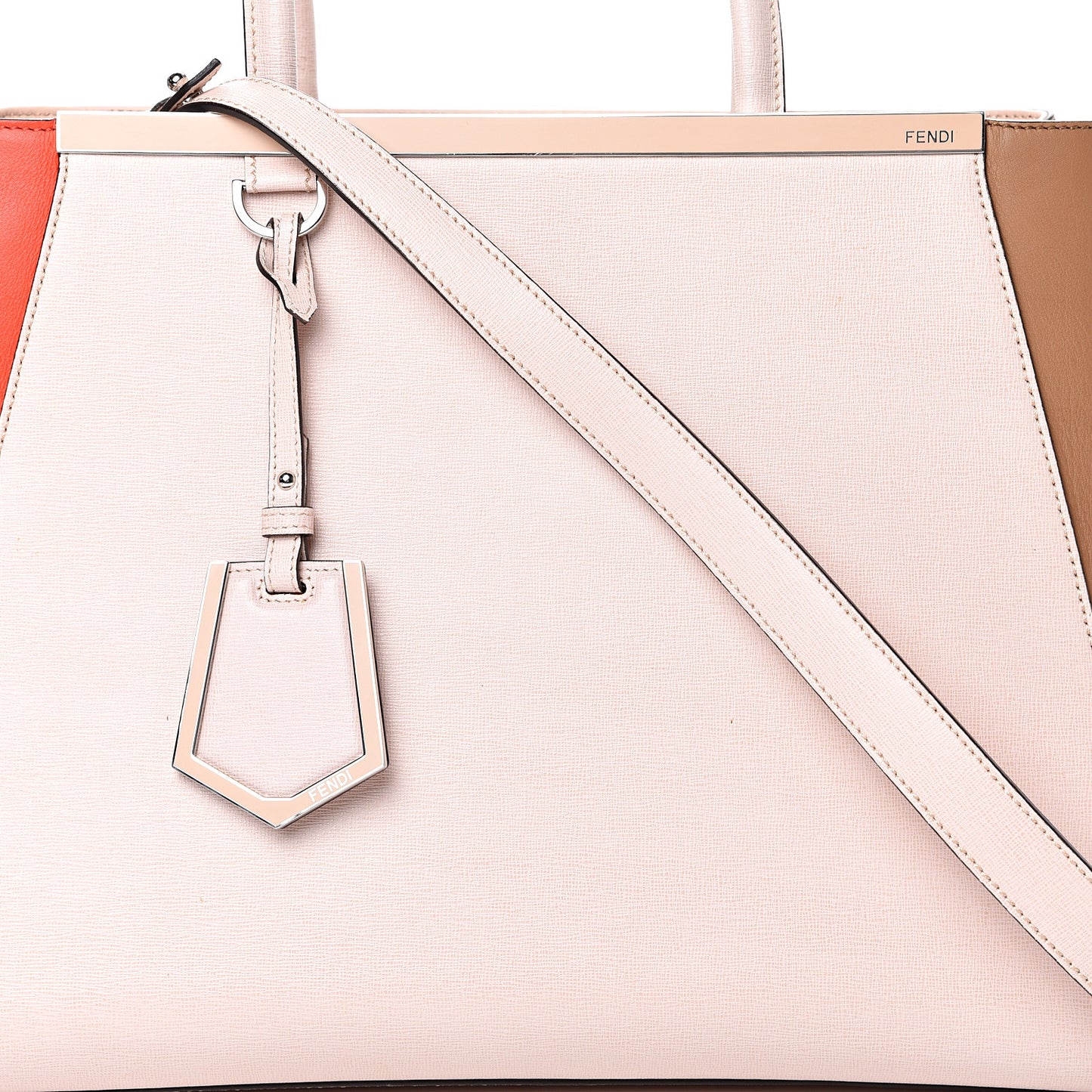 Vitello Elite Colorblock Regular 2Jours Tote Rosa Plaster Orzo Papavero