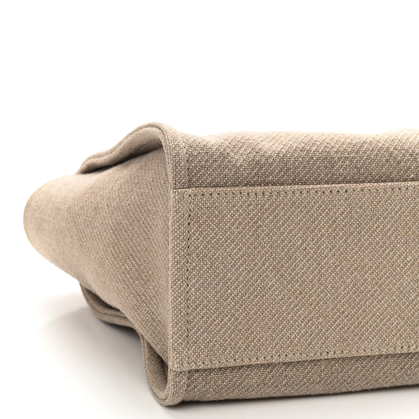 Mixed Fibers Small Deauville Tote Beige Black