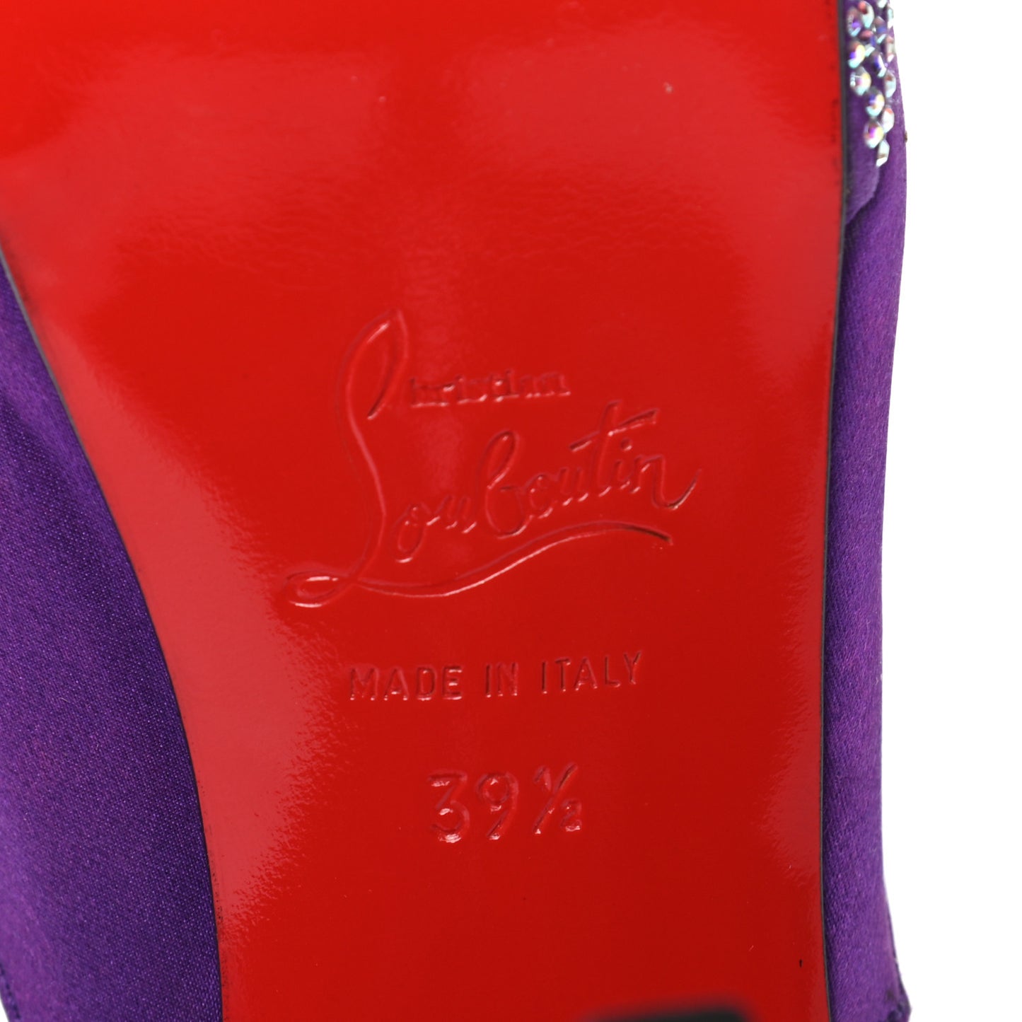 Satin Strass Eugenia 140 Pumps 39.5 Purple