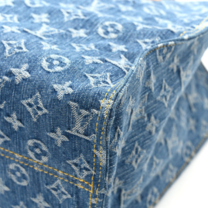 Louis Vuitton Monogram Denim Onthego MM Blue 10 of 11