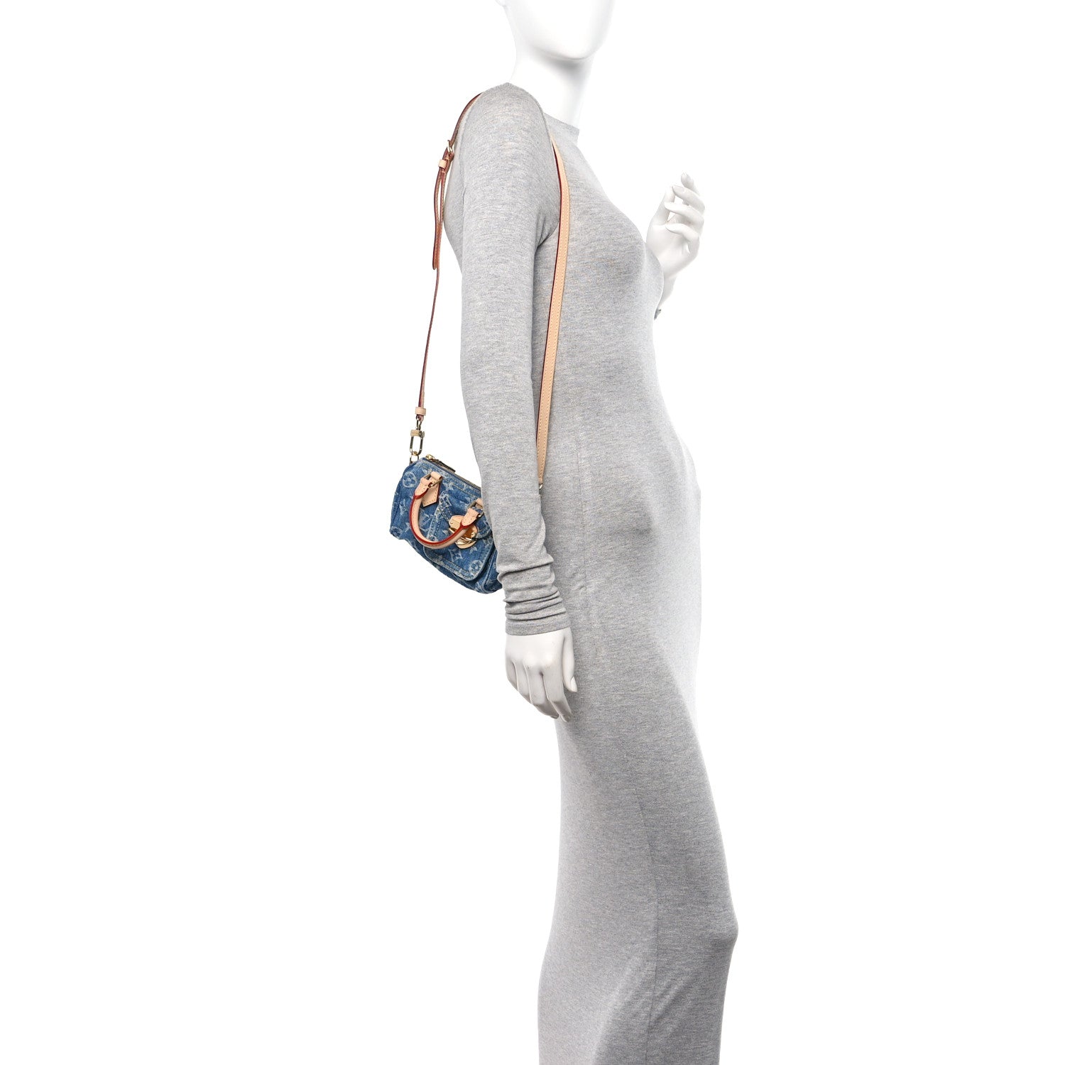 Louis Vuitton Monogram Denim Nano Speedy Blue 2 of 12
