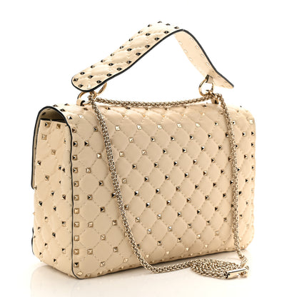 Valentino Garavani Nappa Maxi Rockstud Spike Shoulder Bag Light Ivory 3 of 8