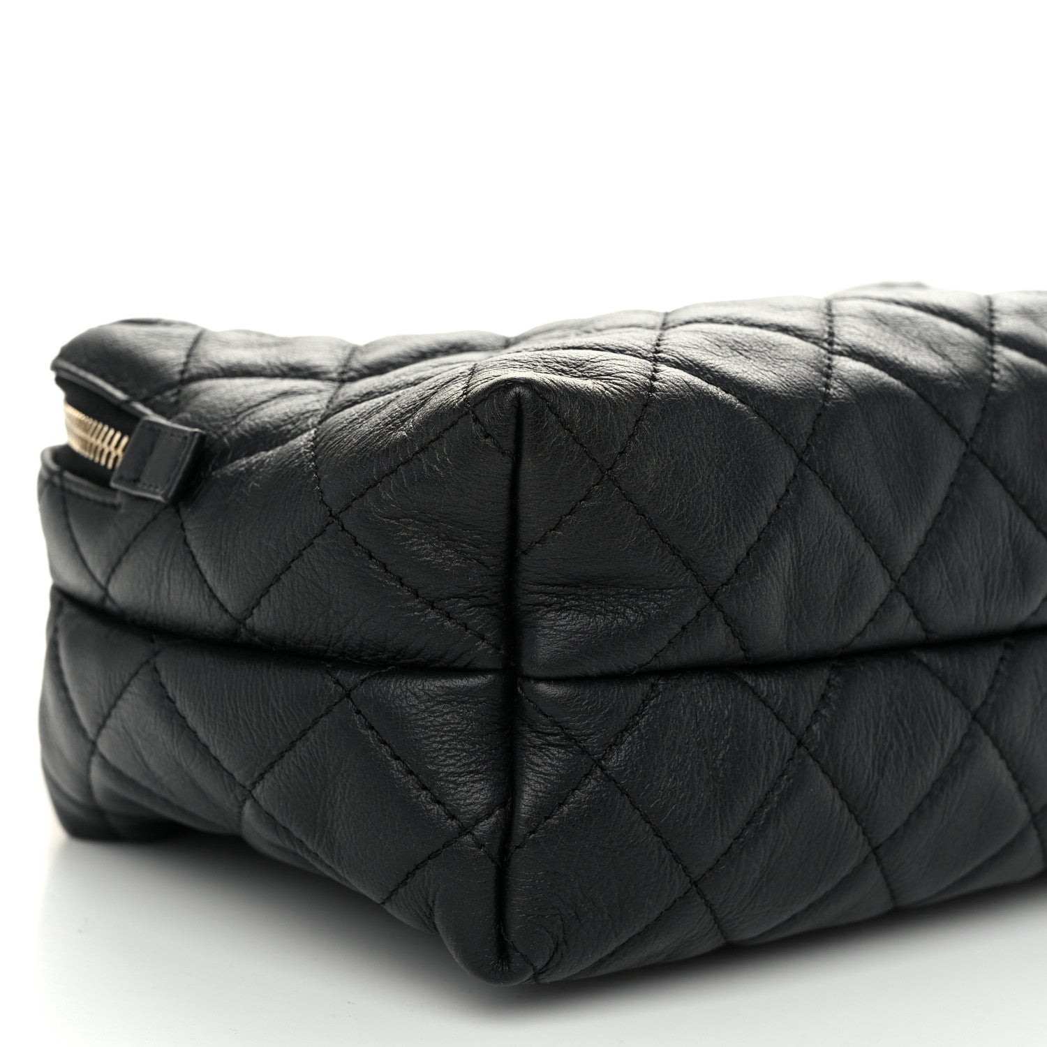 Chanel Calfskin Quilted Small Bowling Bag Black 9 of 10