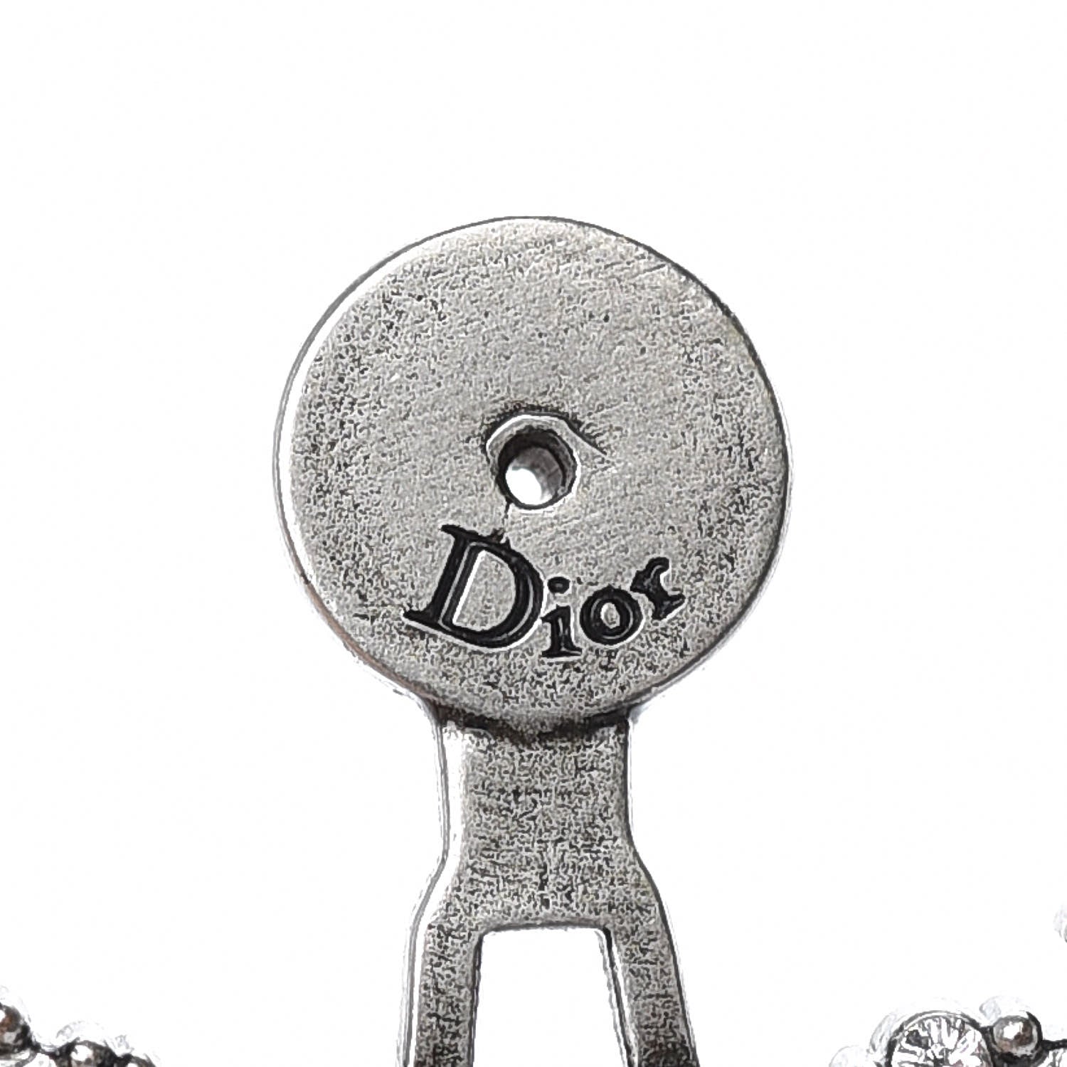 Christian Dior Palladium Crystal J'adior Earrings 5 of 7