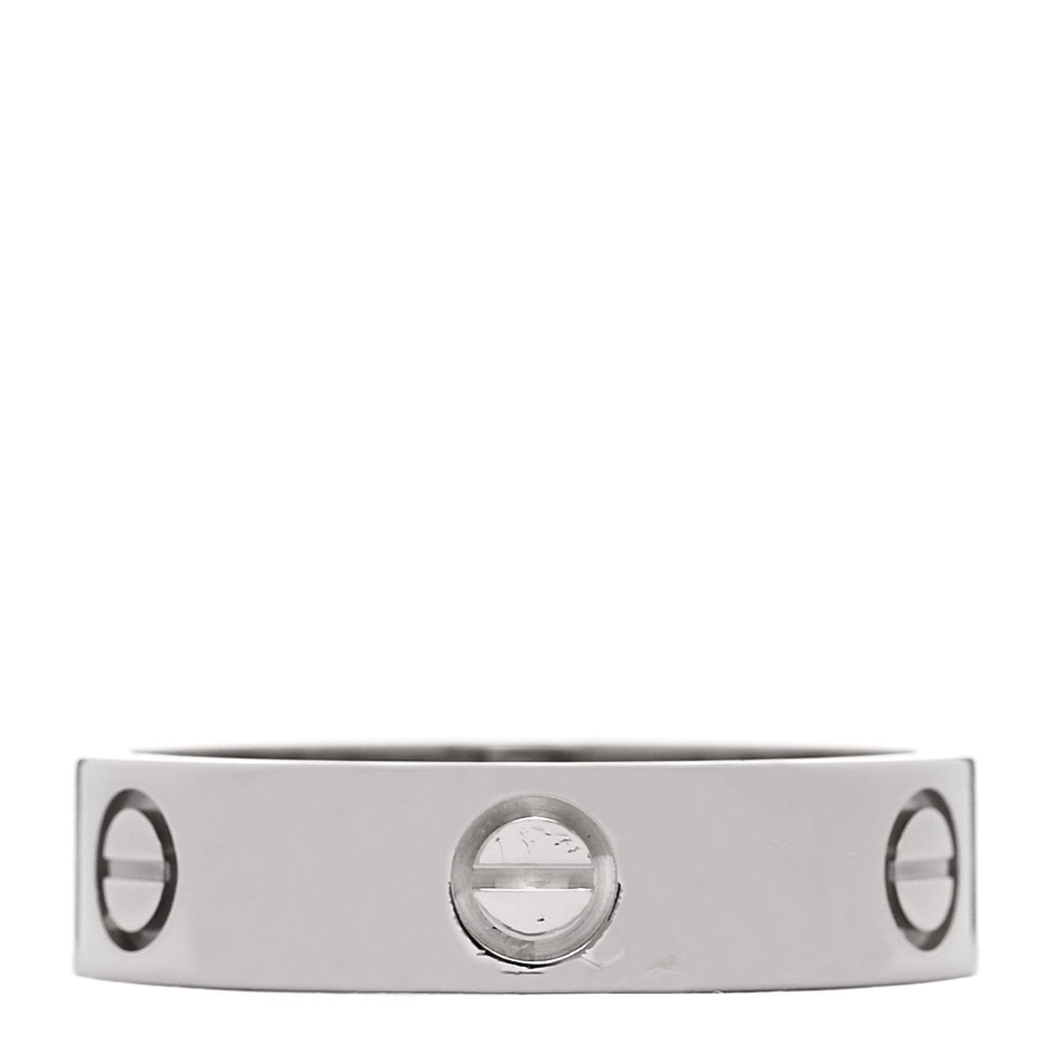 Cartier 18K White Gold 5.5mm LOVE Ring 62 10 1 of 4