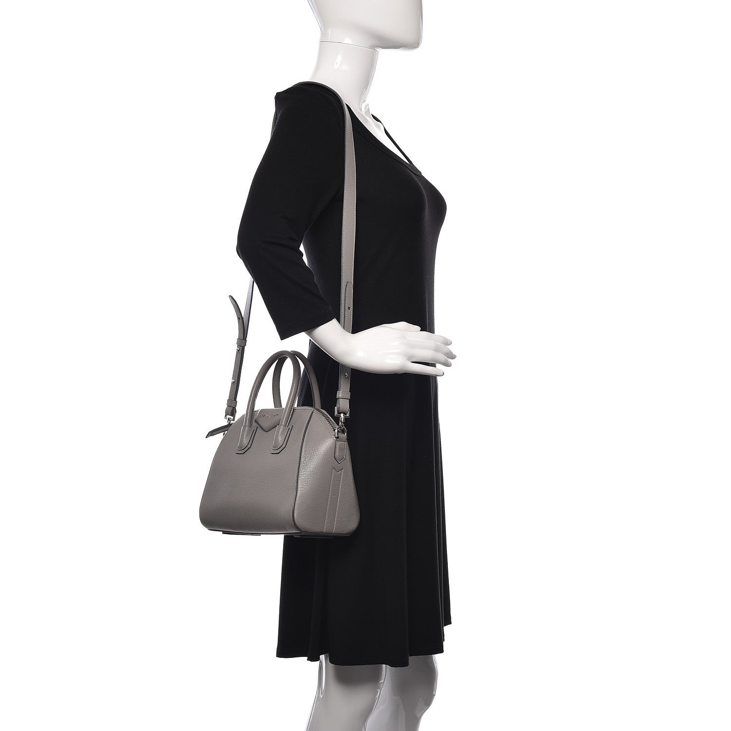 Givenchy Sugar Goatskin Mini Antigona Pearl Grey 2 of 11