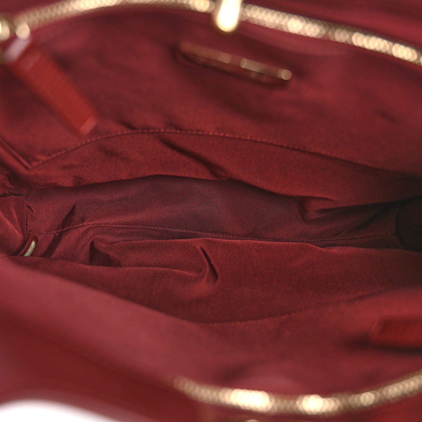Velvet Lambskin Quilted Small 31 Shopping Bag Burgundy