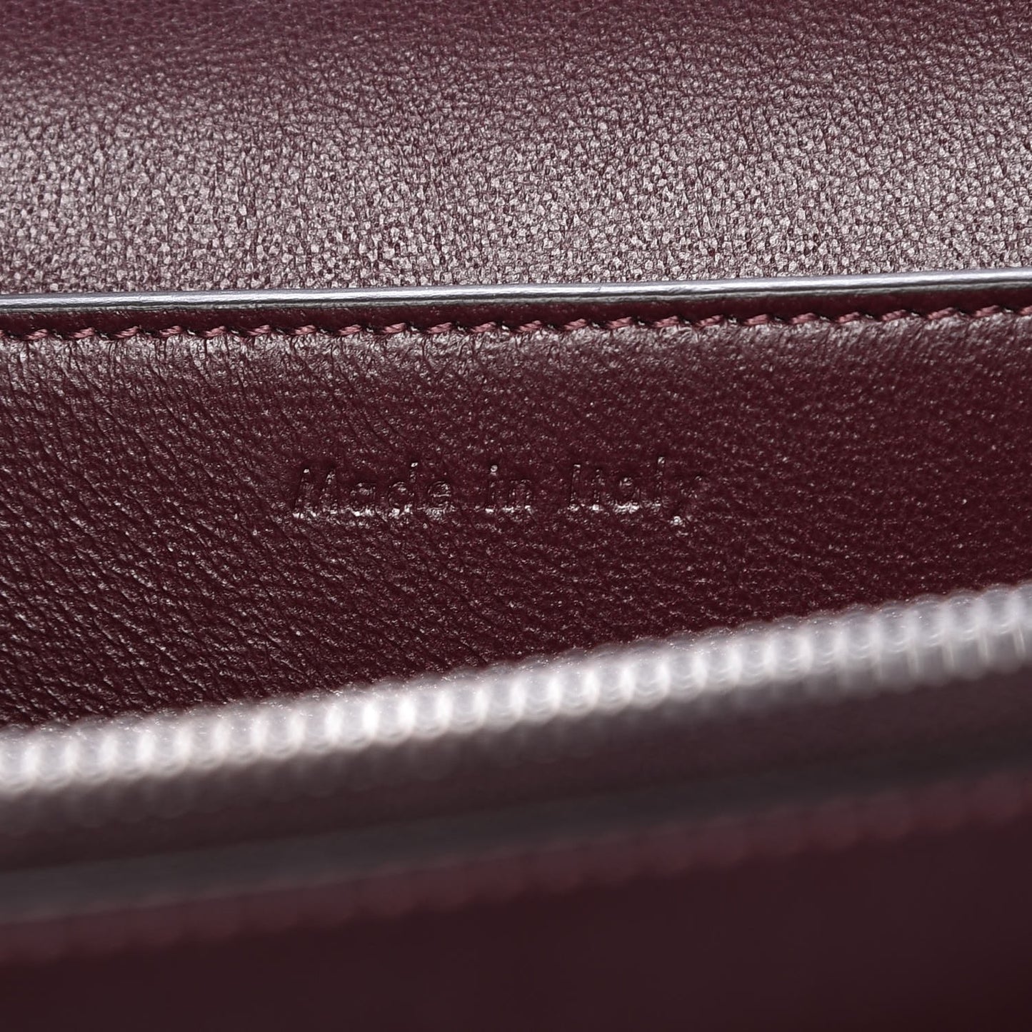 Shiny Smooth Calfskin Medium Frame Shoulder Bag Burgundy Pearl Blue