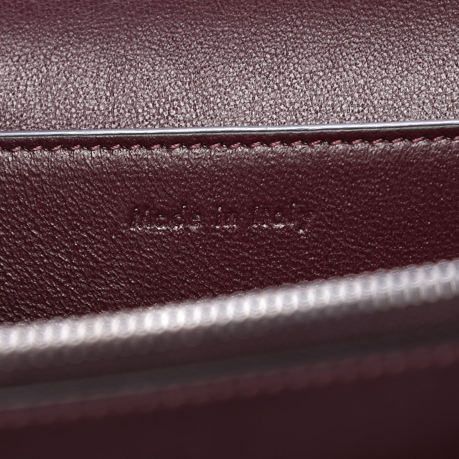 Celine Shiny Smooth Calfskin Medium Frame Shoulder Bag Burgundy Pearl Blue 6 of 8