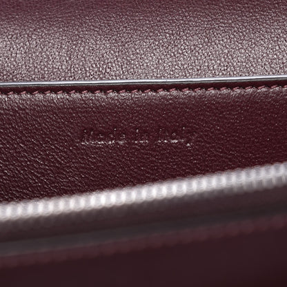Celine Shiny Smooth Calfskin Medium Frame Shoulder Bag Burgundy Pearl Blue 6 of 8