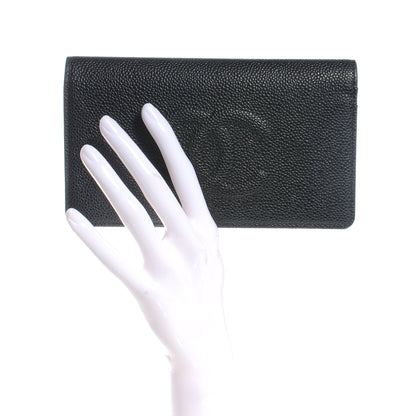 Chanel Caviar Yen CC Wallet Black 2 of 9