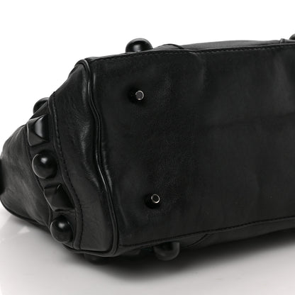 Burberry Calfskin Mega Stud Chester Bowling Bag Black 7 of 8