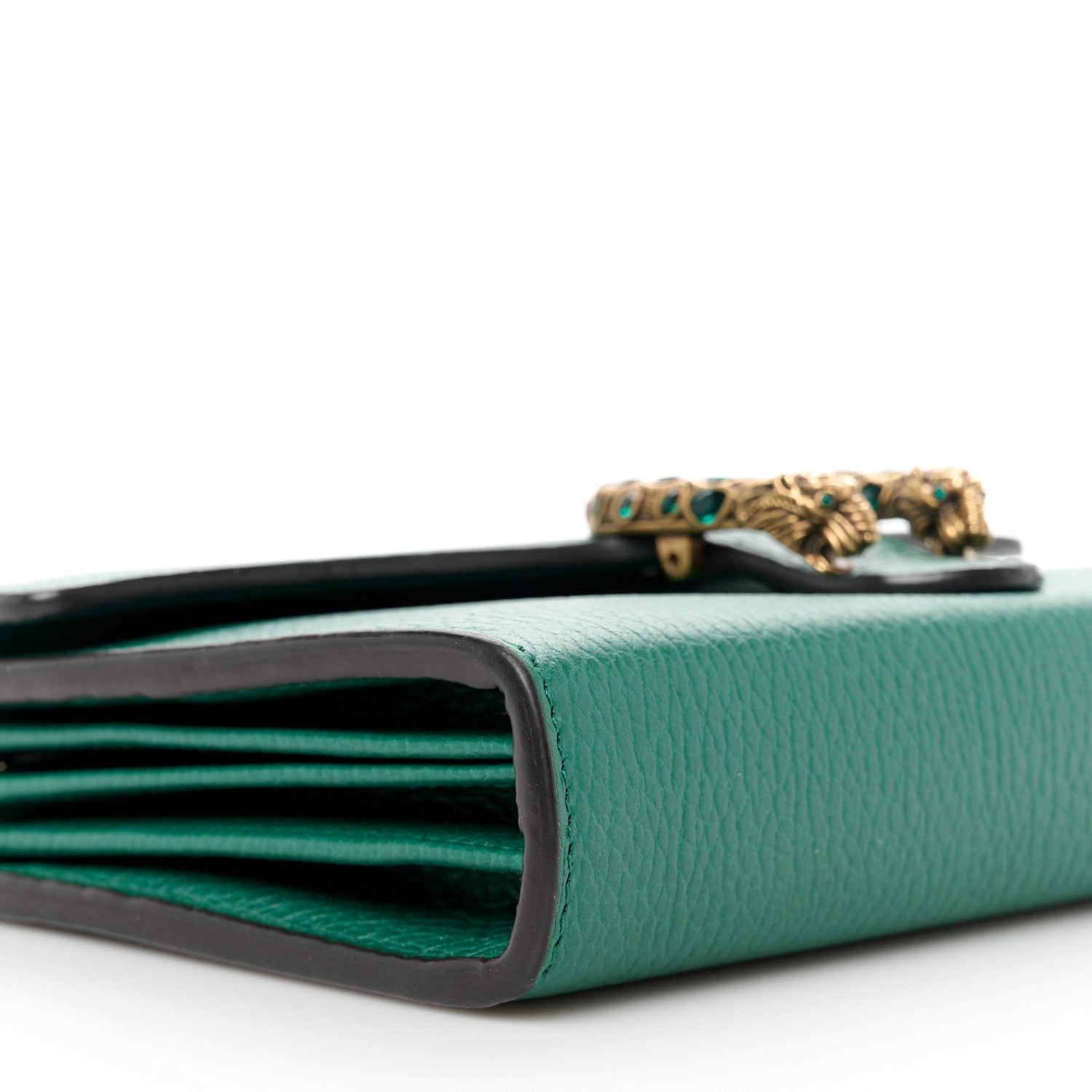 Gucci Calfskin Mini Dionysus Chain Wallet Emerald 10 of 11