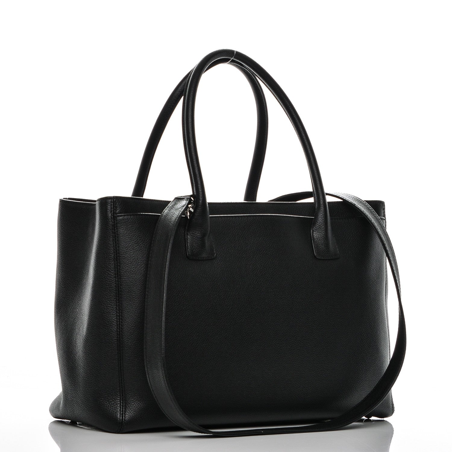 Chanel Calfskin Cerf Executive Shopper Tote Black 4 of 8