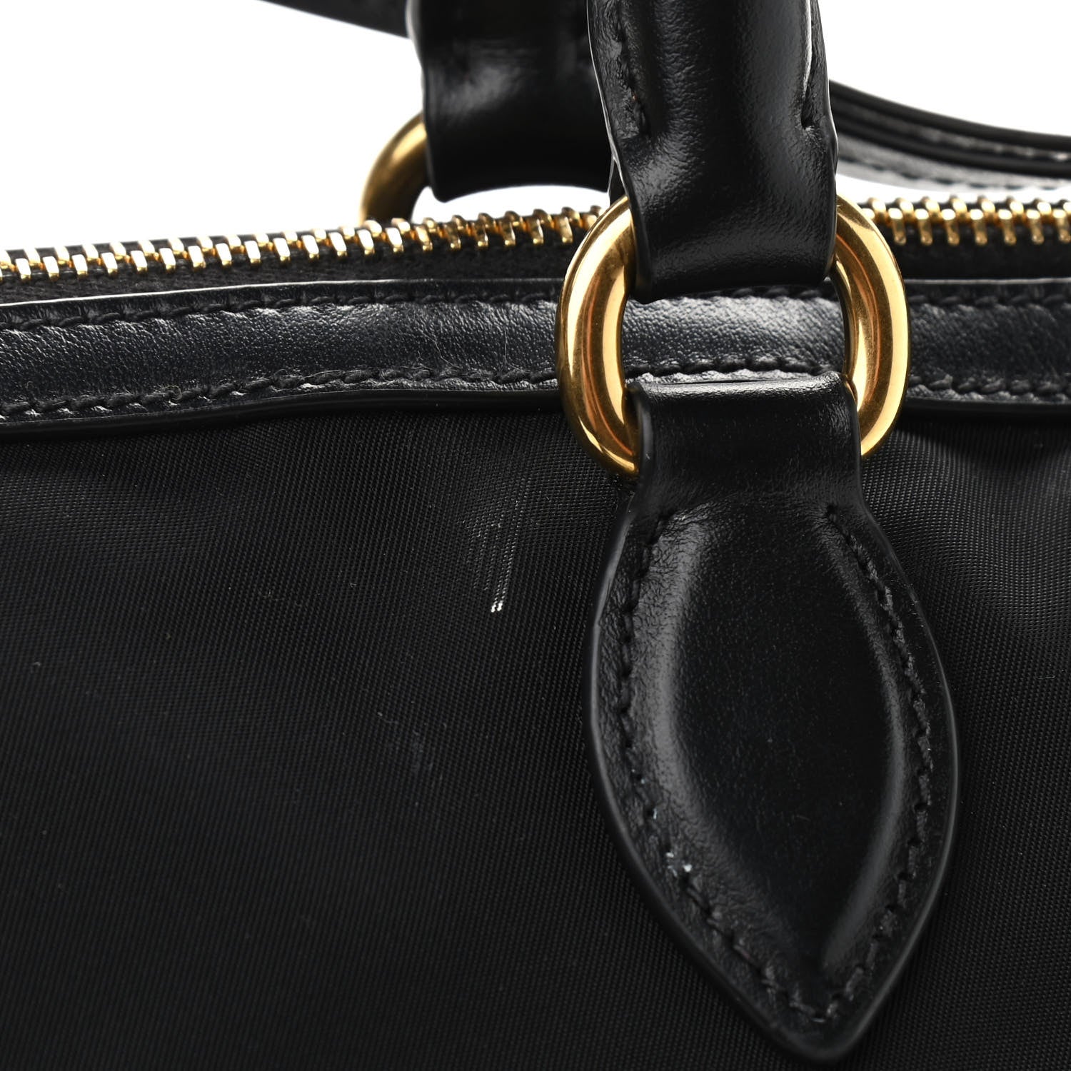 Prada Tessuto Nylon Soft Calf Shopping Tote Black 10 of 10