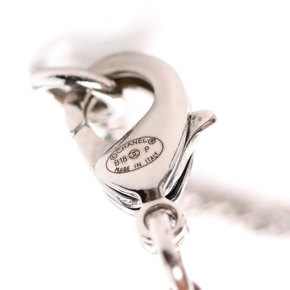 Chanel Baguette Crystal CC Necklace Silver 6 of 7