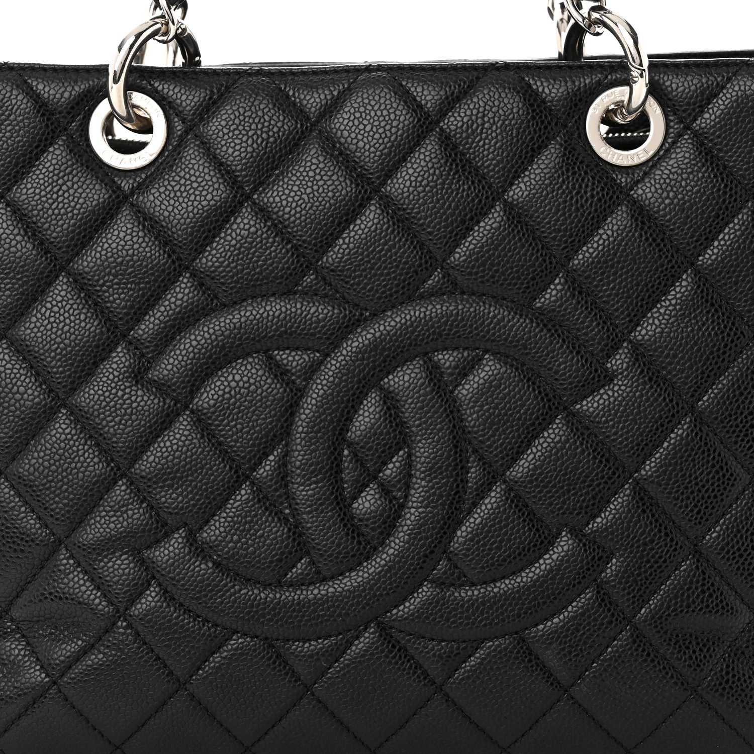 Chanel Caviar Quilted Grand Shopping Tote GST Black 8 of 13