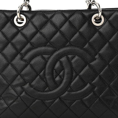 Chanel Caviar Quilted Grand Shopping Tote GST Black 8 of 13