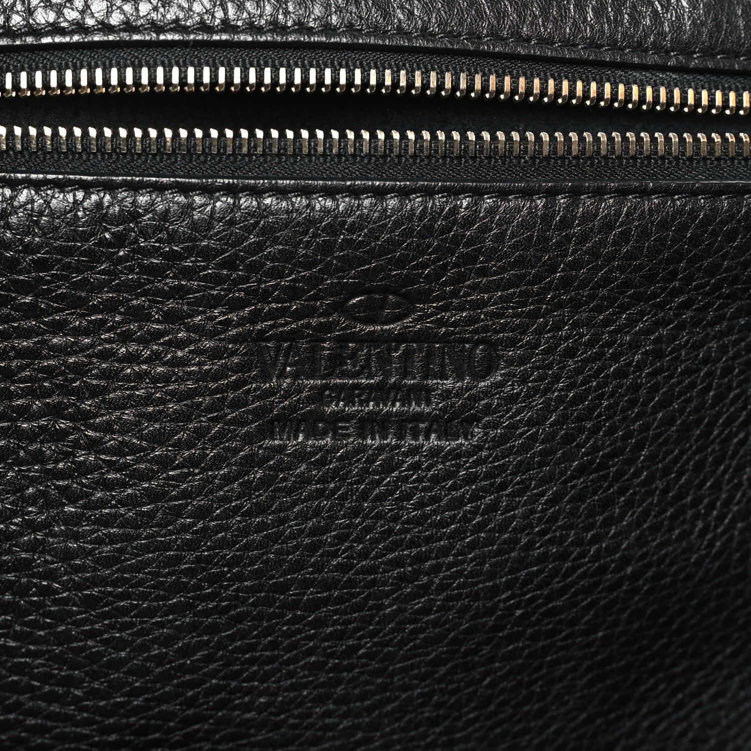 Valentino Garavani Pebbled Calfskin Small Rockstud Tote Black 6 of 8