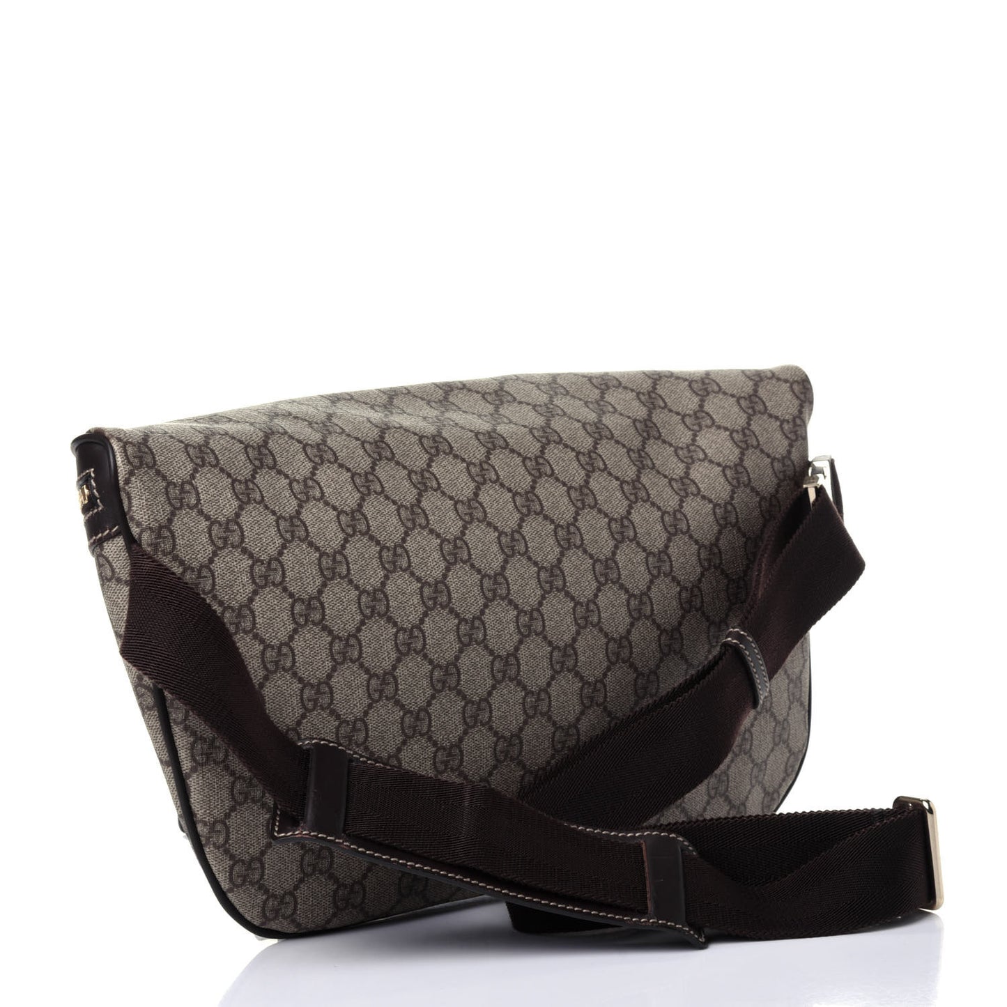 GG Supreme Monogram Belt Bag Dark Brown