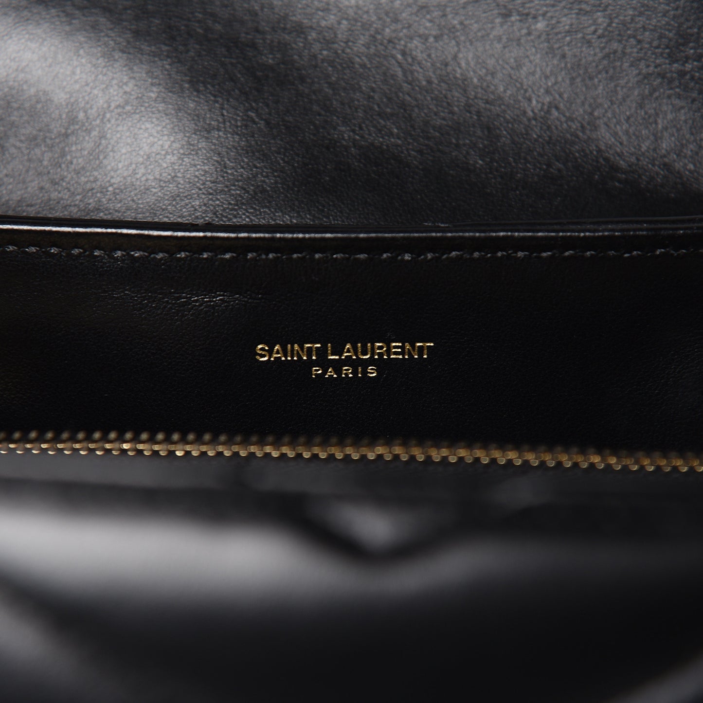 Calfskin Y Quilted Monogram Medium Loulou Chain Satchel Black