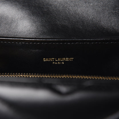 Saint Laurent Calfskin Y Quilted Monogram Medium Loulou Chain Satchel Black 5 of 11