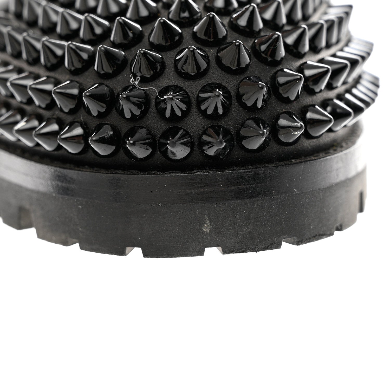 Christian Louboutin Calfskin Spikes TS Croc Flat Boots 39 Black 9 of 11