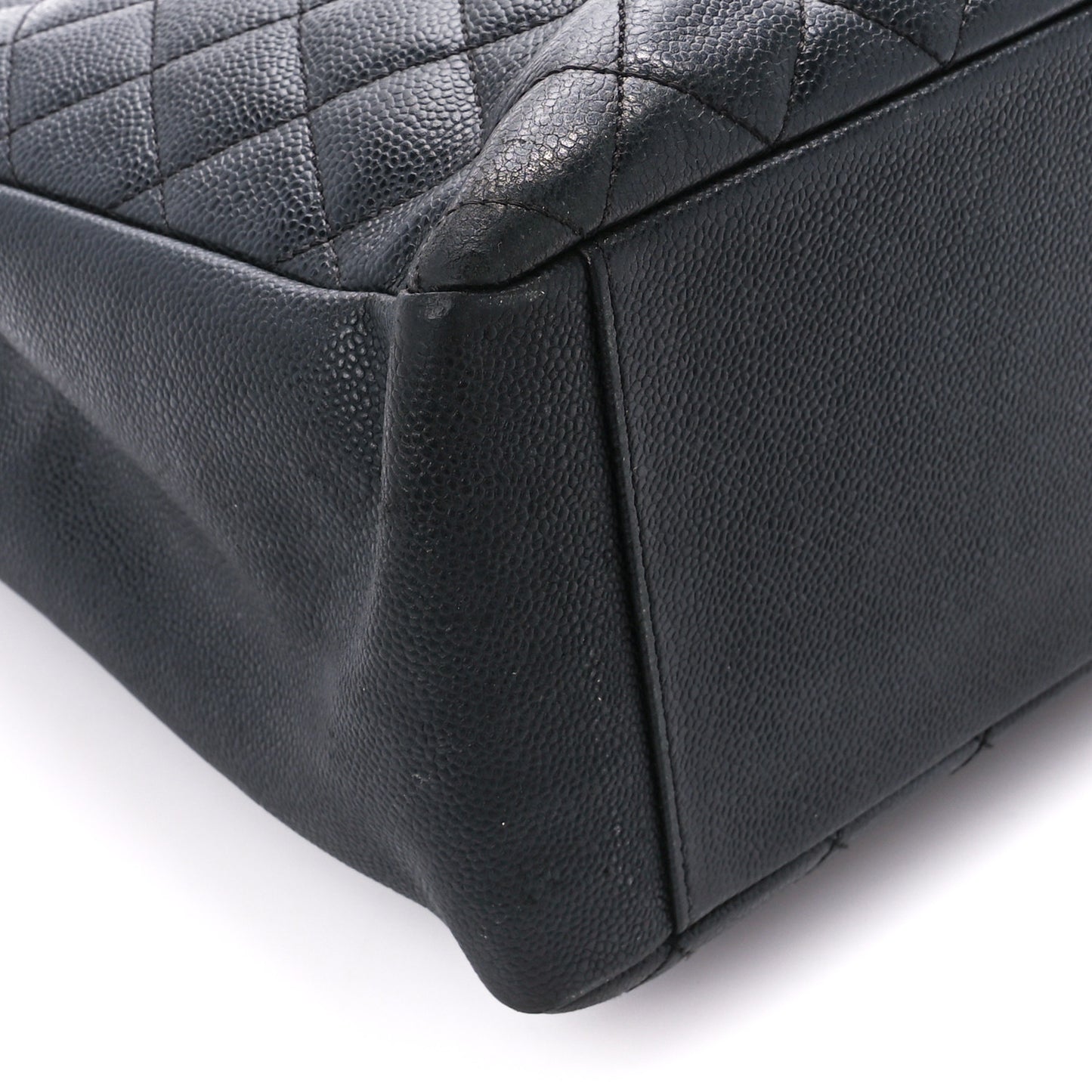 Caviar Quilted Grand Shopping Tote GST Black