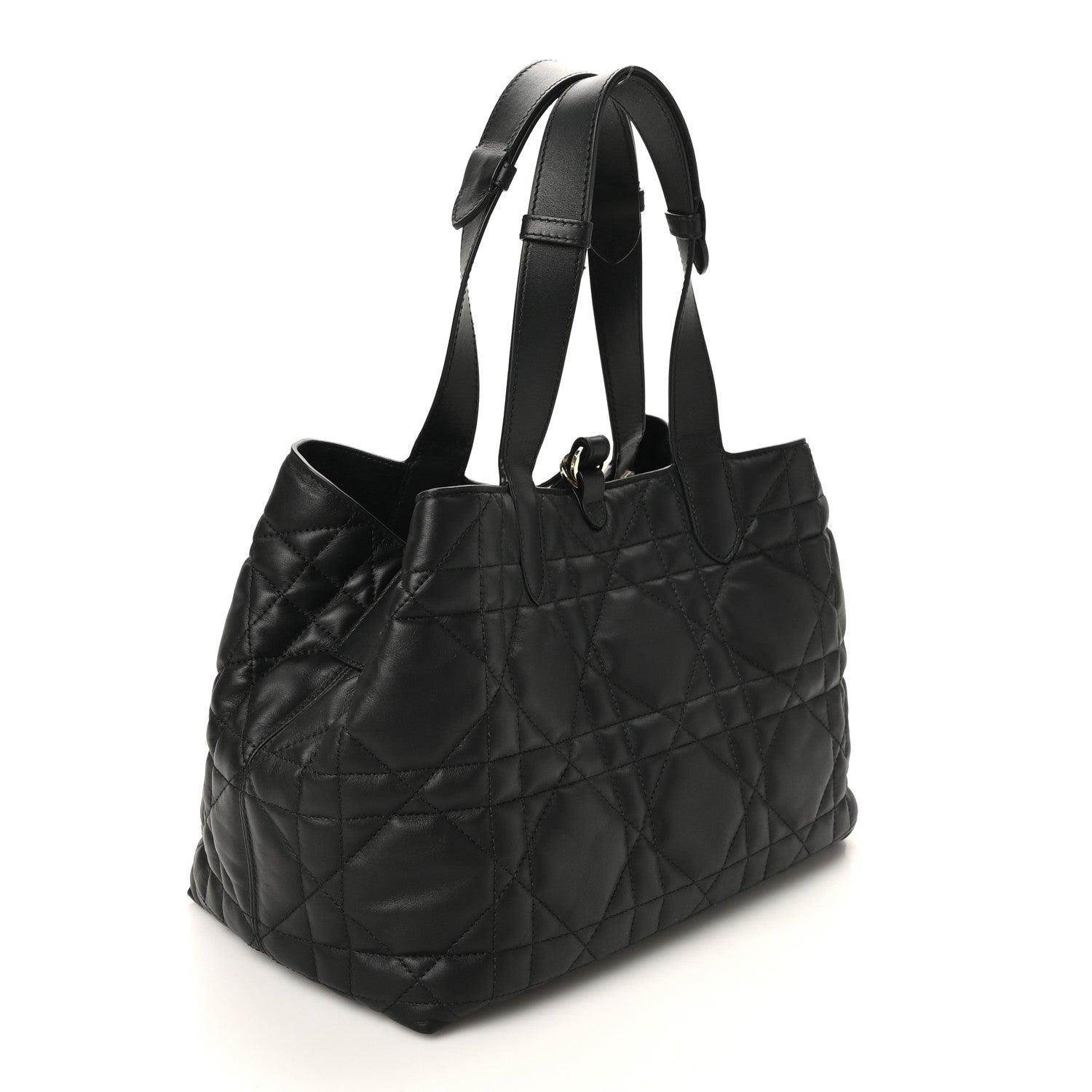 Christian Dior Calfskin Macrocannage Medium Toujours Black 3 of 10
