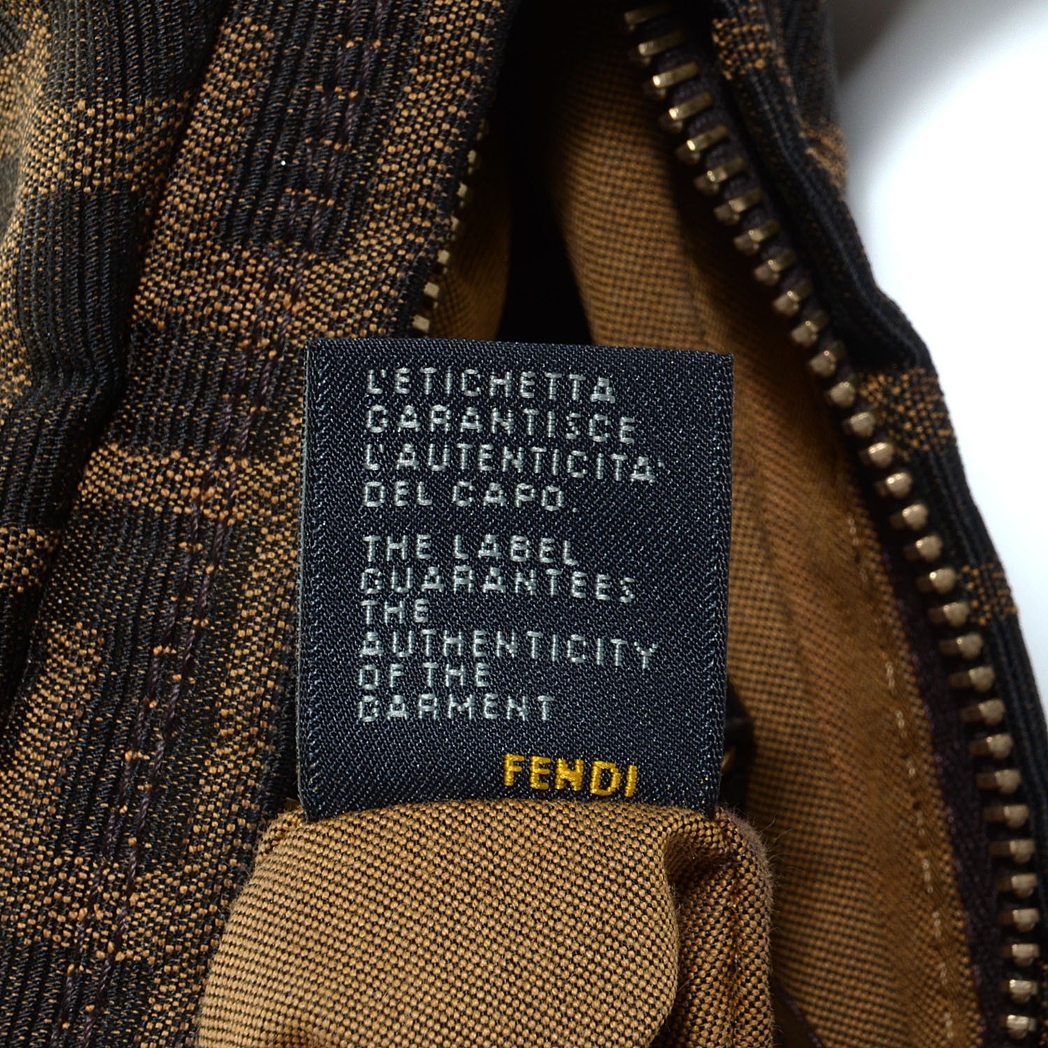 Fendi Zucca Cuoio Lucido Chef Hobo Tobacco Moro 8 of 9