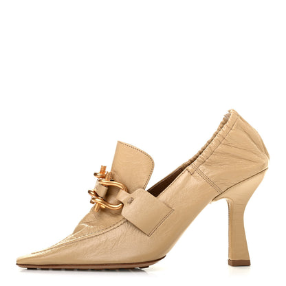Bottega Veneta Crushed Nappa Madame 90mm Pumps 36.5 Cane Sugar 1 of 6