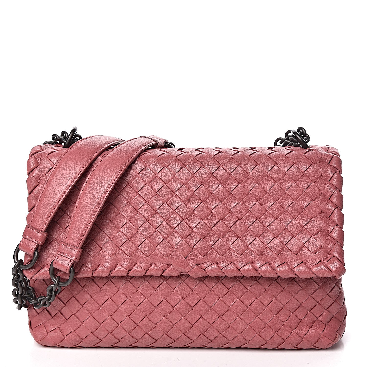 Bottega Veneta Nappa Intrecciato Small Olimpia Shoulder Bag Rose Pink 1 of 10