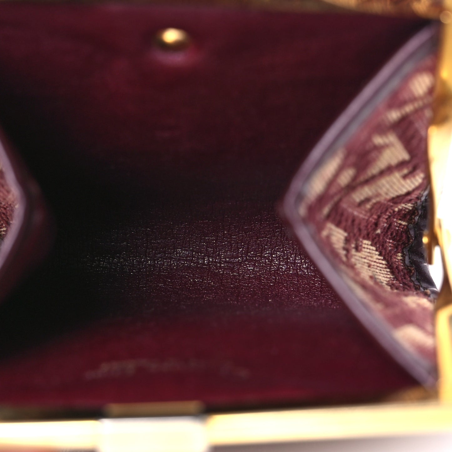 Monogram Coin Purse  Burgundy