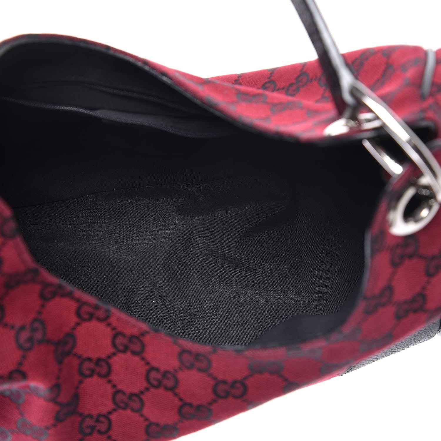 Gucci Denim Monogram Hobo Red 5 of 7