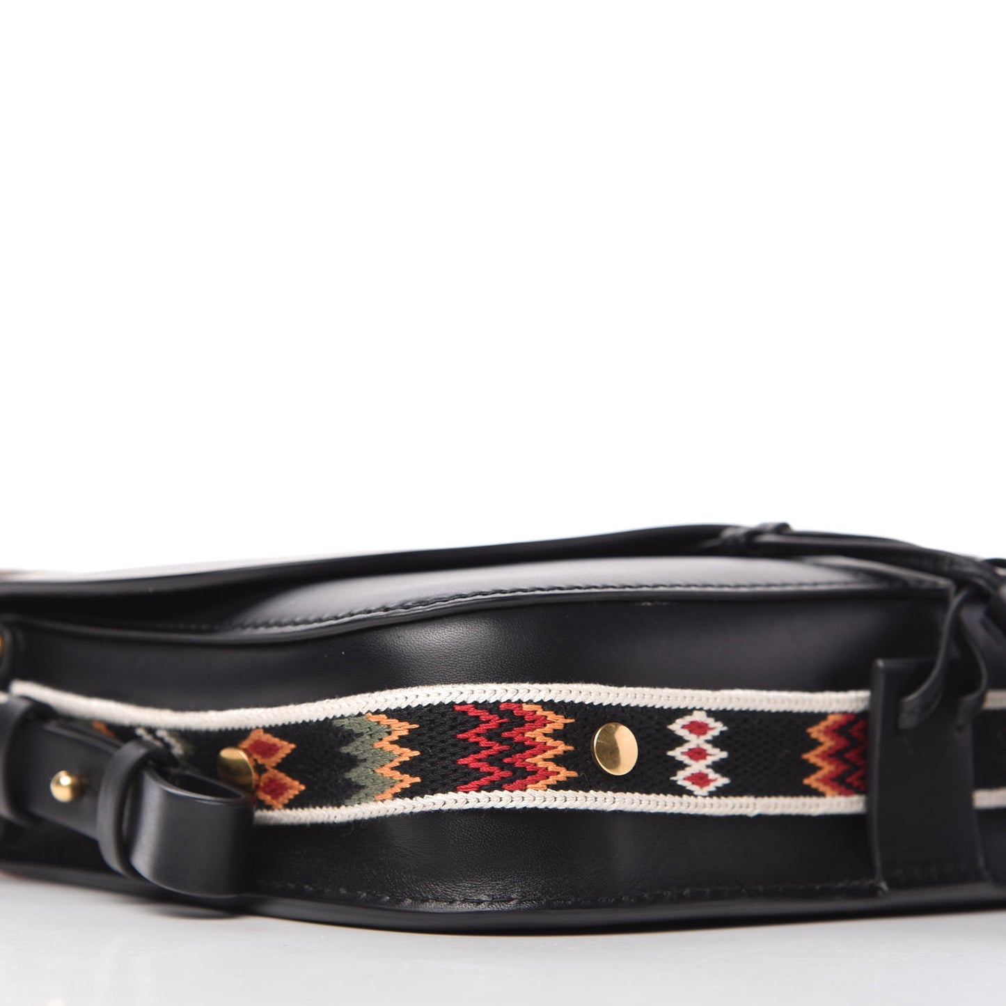 Calfskin Diorodeo Flap Bag Black