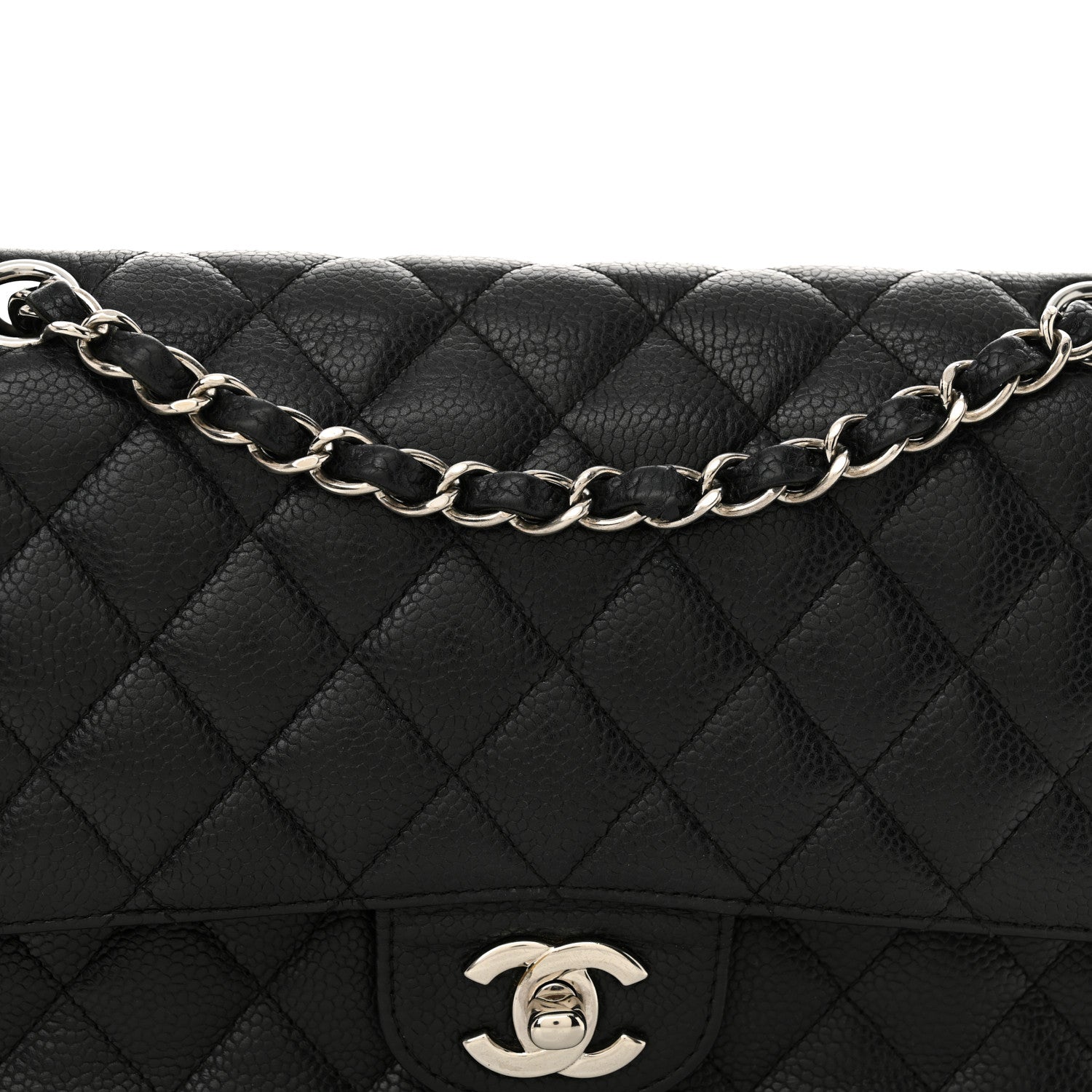 Chanel Caviar Quilted Medium Double Flap Black 7 of 15