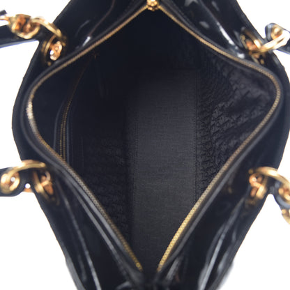 Christian Dior Patent Cannage Large Lady Dior Black 7 of 10