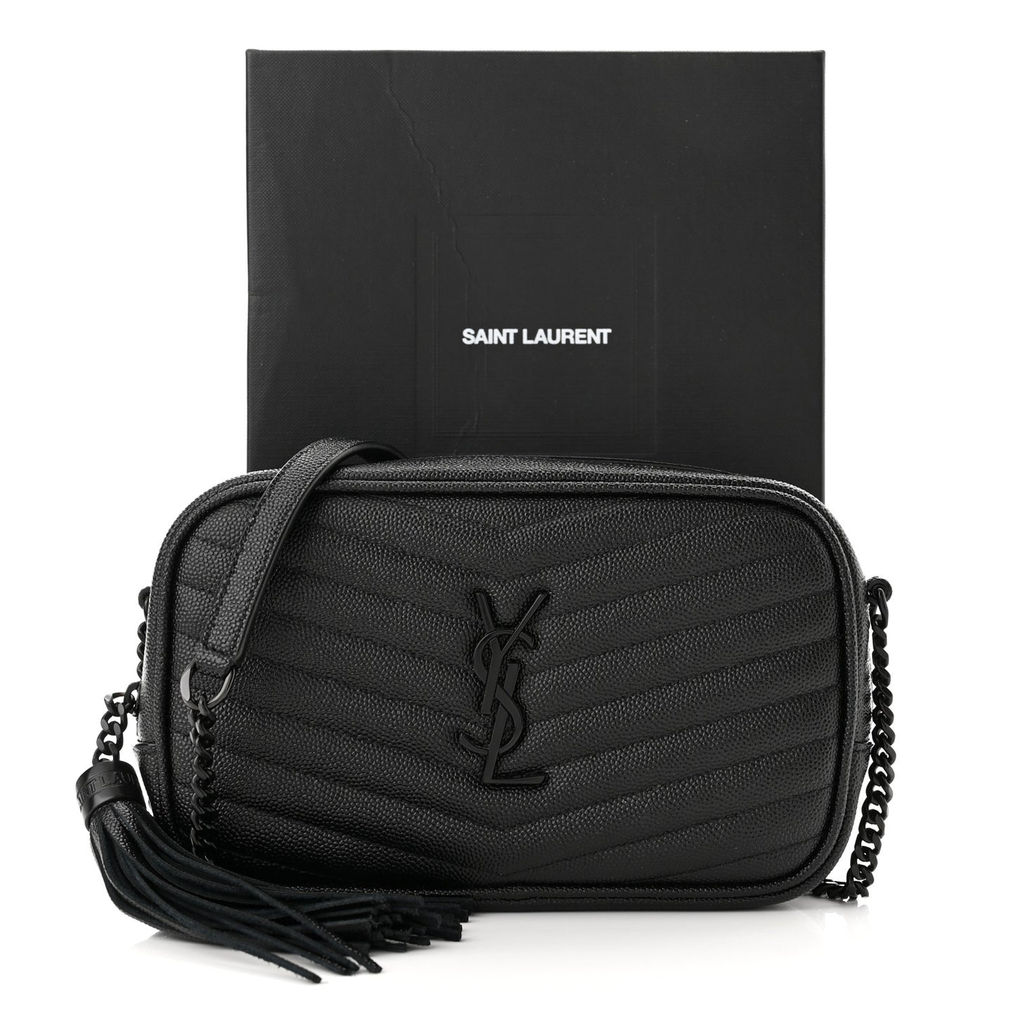 Grain De Poudre Matelasse Monogram Mini Lou Camera Bag Black