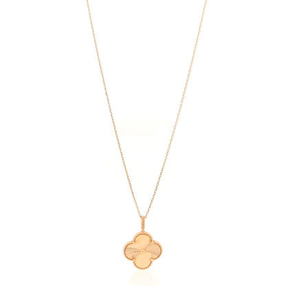 Van Cleef & Arpels 18K Yellow Gold Guilloche Magic Alhambra Long Necklace 1 of 4