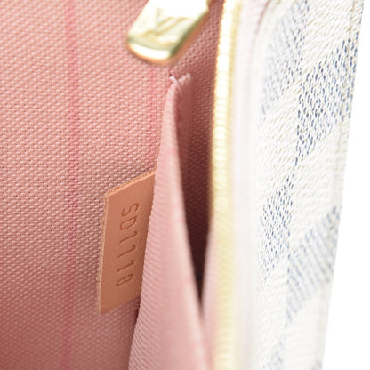 Louis Vuitton Damier Azur Neverfull MM GM Pochette Rose Ballerine 8 of 10